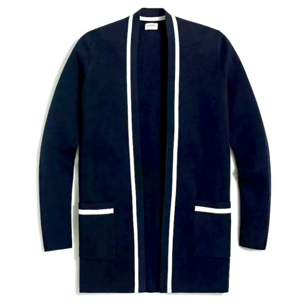 J.Crew Navy Open Front Cardigan